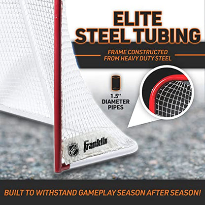Franklin Sports NHL Street Hockey Goals - Outdoor Steel Street + Roller Hockey Nets - 72" x 48"