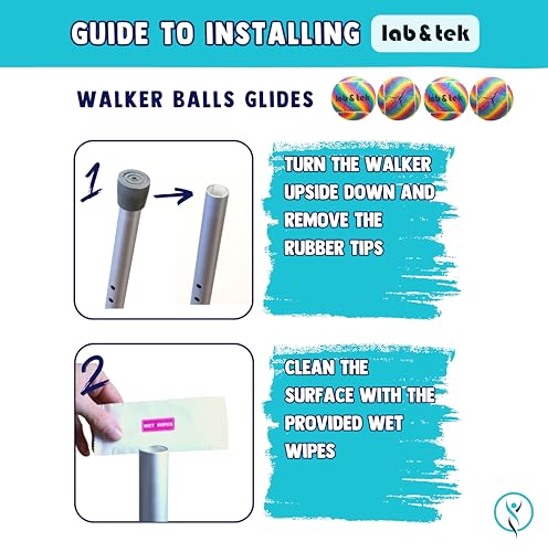 lab&tek Ultra-Thick & Extra-Durable Precut Tennis Balls Pack | Pro Glide Kit for Walkers, Chairs, Furniture Feet, Desks, and Table Legs | Enhances Mobility & Protects Floors - style: 20 Balls Kit