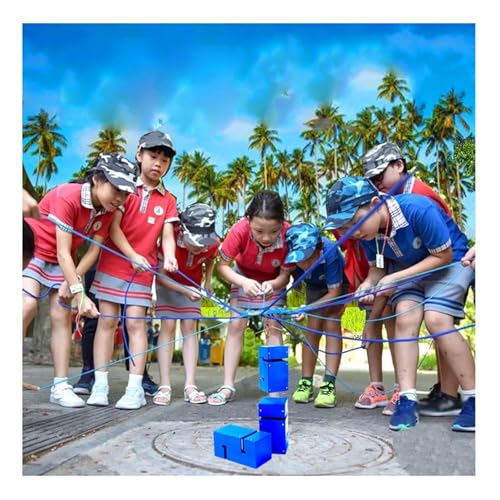 Outdoor Activities Field Day Team Tower Games, School Kindergarten Sports Day Fun Game Building Block Stacking Game - color: Green, size: 5PCS