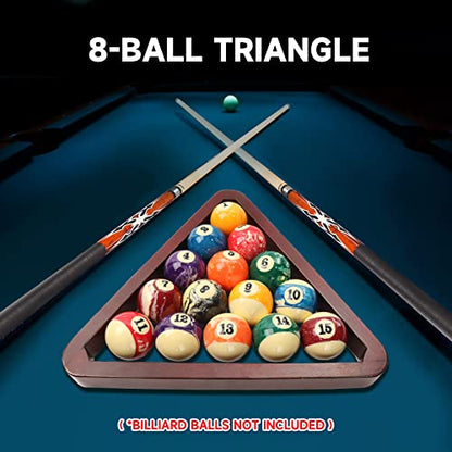 GSE Games & Sports Expert Deluxe Heavy Duty Solid Wood Billiard 8-Ball Triangle / 9-Ball Diamond Pool Ball Racks for 2-1/4" Pool Balls, Billiards Accessories - color: Mahogany, style: 8-Ball Triangle Rack