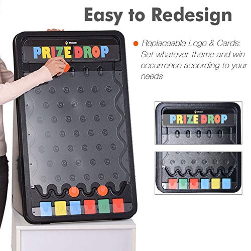 WinSpin 30"x19" Prize Drop Board & 41"x25" Bean Bag Toss Game with 10 Pucks & 5 Bean Bags for Carnival Events