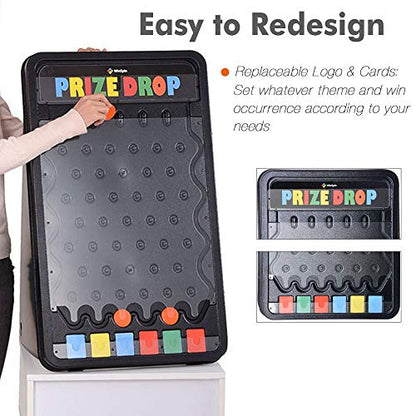 WinSpin 30"x19" Prize Drop Board & 41"x25" Bean Bag Toss Game with 10 Pucks & 5 Bean Bags for Carnival Events