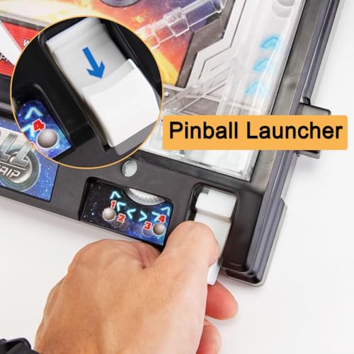 Desktop Pinball Machine Kit, Desktop Ball Shooting Toy for Home, Mini Pinball Game for Friends Boys Girls, Arcade Electronic Pinball Shooting Toy