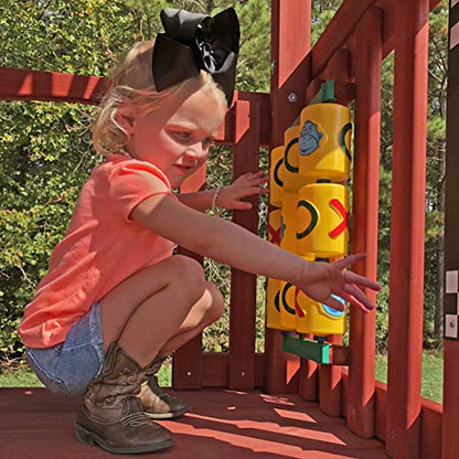 Gorilla Playsets 07-0010 Tic Tac Toe Spinner Activity Panel for Swing Sets, Yellow