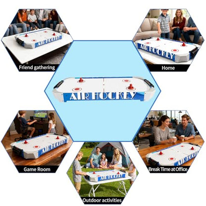 40 inch Table Top Air Hockey Table Kids and Adults, Includes Pucks and Paddles,Hockey Game Table for Home, Game Room, Office