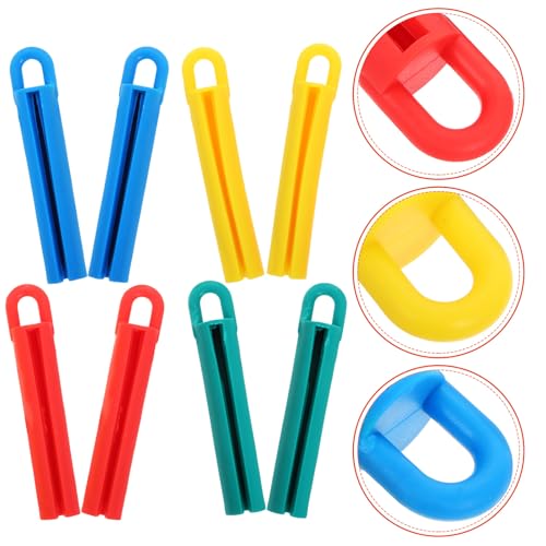 Beaupretty 8pcs Pool Cue Holder Rack Wall Mounted Billiard Cue Stick Holder Organizer Set with Colorful Clips for Game Room Storage and Stick Hanging