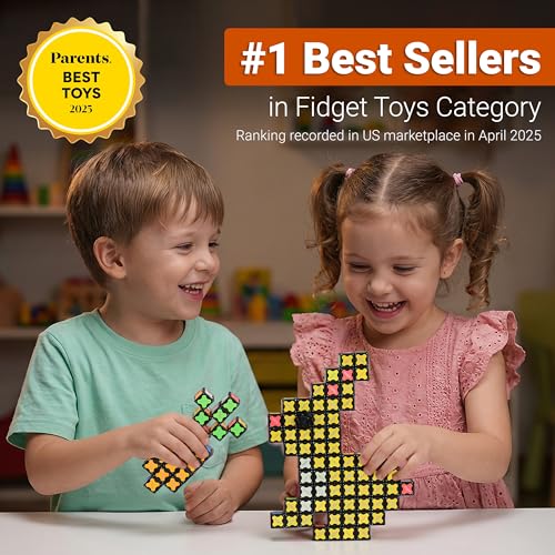 TOSY Magnet Cube 4x4 - 70 Blocks, 560 Magnets, Multipurpose: Creative Building Blocks, Transformable Fidget Spinner, Puzzle/Infinity Cube, Christmas Stocking Stuffers Gift for Kids, Glowing STEM Toy