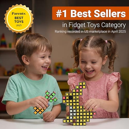 TOSY Magnet Cube 4x4 - 70 Blocks, 560 Magnets, Multipurpose: Creative Building Blocks, Transformable Fidget Spinner, Puzzle/Infinity Cube, Christmas Stocking Stuffers Gift for Kids, Glowing STEM Toy