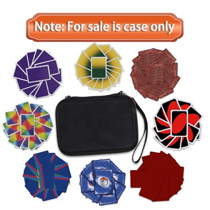 L LTGEM 300+ Card Game Case Compatible with Pokemon/UNO/Piles/Phase 10/Exploding Kittens/Five Crowns/Flip 7/SKYJO/Slingz/Survivor/Go Fish/Dutch Blitz/Monopoly Deal and Playing Card, Black(Case Only) - color: Black