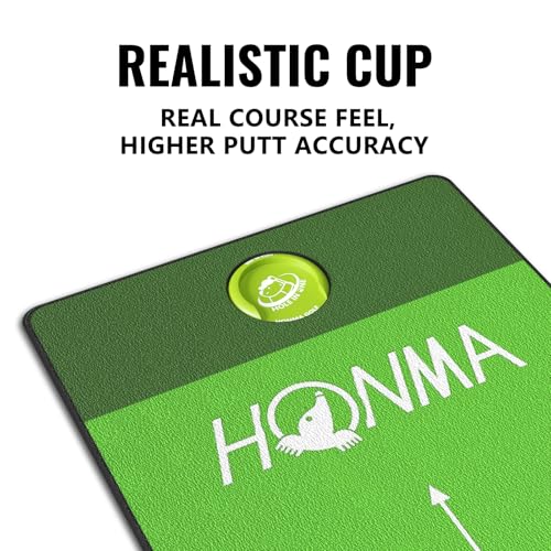 Honma Golf Putting mat with Distance Marker,26in X 9ft Golf Putting Green Indoor for Training fit for Home,Office & Outdoor