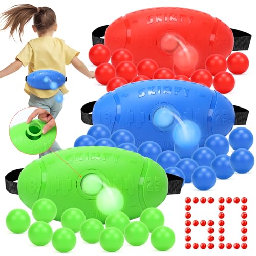 Skirfy Shaking Swing Balls Party Game,3 Pack Floor Game Party Favor Carnival Birthday Game for Kids Adult with 60 Balls, Outdoor Indoor Toys for Boys Girls, Easter Party Games Kids Toys - color: Red&blue&green
