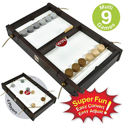 Shooz n TOZZ: Wooden Multi Tabletop Indoor Portable Board Games for Kids and Family - style: SHOOZ n TOZZ Standard