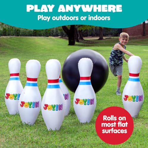 JOYIN Giant Inflatable Bowling Set for Kids and Adults, Christmas Birthday Party Games, Kids Education Motor Skills Toys - style: Classic bowling