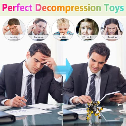Gokeey Party Favors for Kids All Age Travel Sensory Toys for 8 9 10 Year Old Boys Transformable Fidget Spinners Toys for Kids and Adults Birthday Gifts for Teens - style: fidget toys 8pc