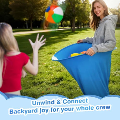 Granny Pants Yard Game, 3Pcs Granny Pants Outdoor Party Games for Adults Family, Fun Giant Toss Across Game with 15 Bouncy Balls & 2 Pumps for Backyard, Groups, Birthday, BBQ