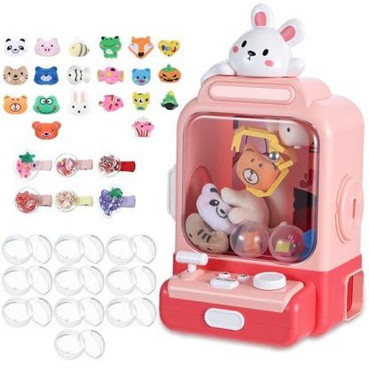 Arrowbash Cartoon Claw Machines for Kids 36 Prizes Age 6+ Mini Vending Machines with Music for Kid with Plush Toy Christmas Birthday Thanksgiving Girls Boys Gifts(Bunny) - style: Bunny