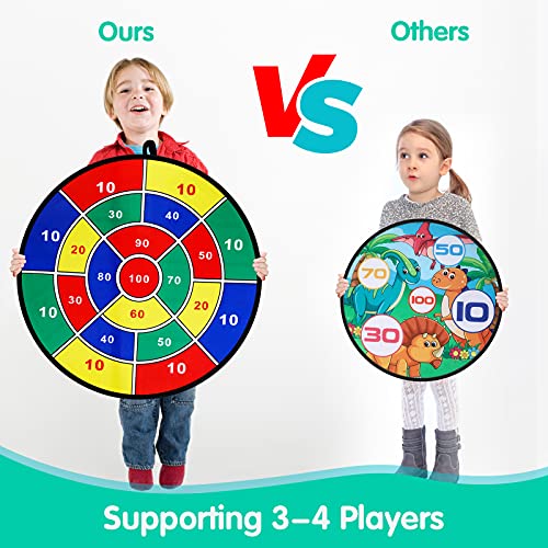 Kids Dart Board Game Set-29 inchs, Board Games with 16 Stick Balls, Summer Indoor Outdoor Toys Games for Kids Ages 4-8, Birthday Party Games Yard Toys for Kids Ages 3 4 5 6 7 8 9 10 11 - style: Dart Board