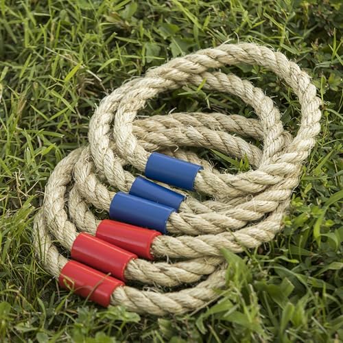 Triumph Sports Triumph Premium Wooden Quoit Set - Includes 2 Targets and 6 Sisal Rope Rings