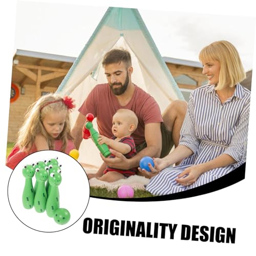 BESPORTBLE 1Set Bowling Set Interactive Frog Bowling Kit for Durable Bowling Balls for Desktop for Social Interaction and Coordination Skills