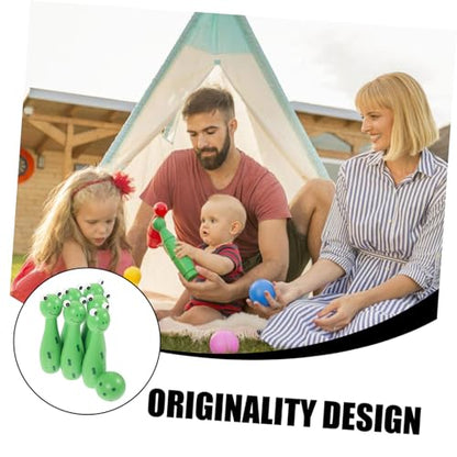 BESPORTBLE 1Set Bowling Set Interactive Frog Bowling Kit for Durable Bowling Balls for Desktop for Social Interaction and Coordination Skills