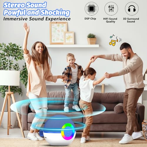 goopow Mini Karaoke Machine Speaker for Kids Adults, Portable Bluetooth Microphone Song Toys with LED Light, Best Chritmas Birthday Festival Gift for 3 4 5 6 7 8+ Year Old Girls Boys (Blue-2MIC) - color: Blue-2Mic