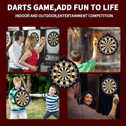2IN1 Double-Sided Magnetic Dart Board for Kids and Adult.with 12 Magnetic Dart+12Sticky Balls,Safe Dart Game Set for 3-12 Year Old,Fun Family Game Friends Gifts