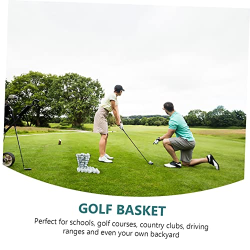 WOONEKY 1pc Stainless Steel Golf Storage Basket Capacity Golfs Carrying Container for Clean and Healthy Outdoor Use Wire Design