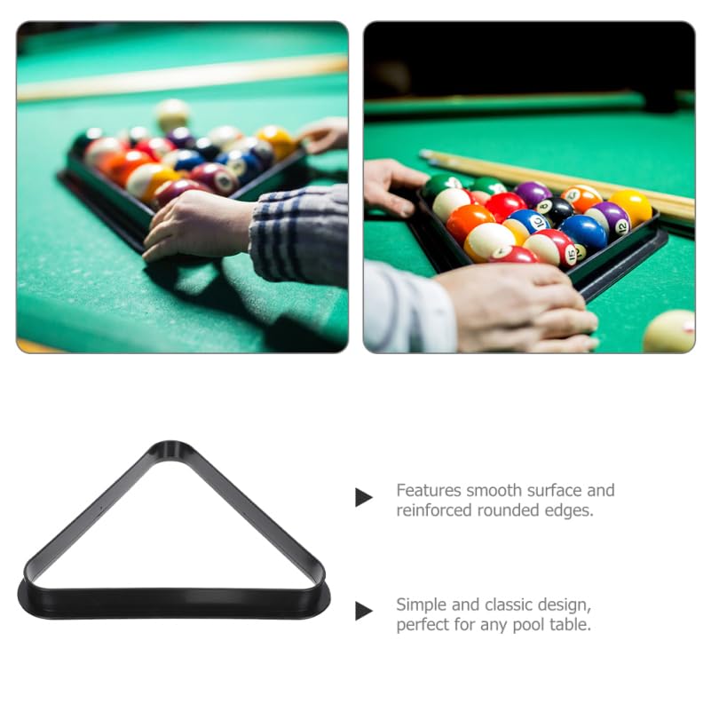 Toddmomy Mini Billiard Triangle Rack Pool Table Ball Organizer Billiard Frame for Home Parties Clubs Fits - size: 19.30X19.30X2.80CM
