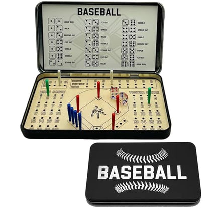 Baseball Board Travel Game, Portable Baseball Board Game, Tabletop Baseball Games, Travel Game Knuckle Dice Table Game for Adults - color: Baseball2