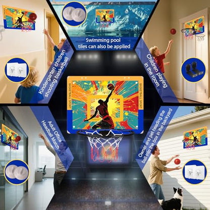 Indoor Basketball Hoop for Kids, 40x30cm Backboard