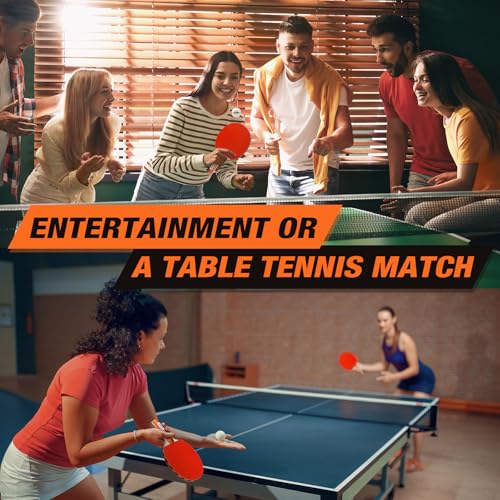 Ping Pong Paddles, Ping Pong Paddles Set of 2, Includes Paddles and Balls, Table Tennis Rackets Set Suitable for Indoor and Outdoor Games, Family Games