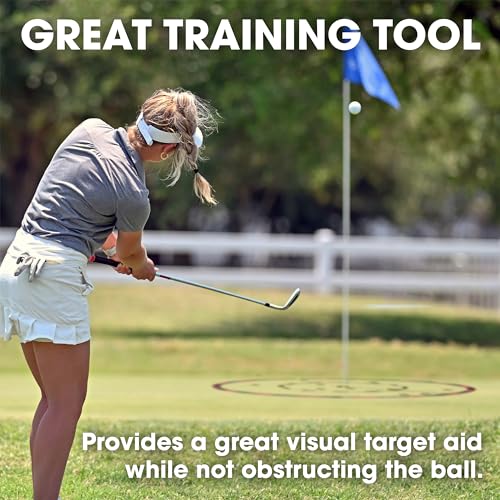 EyeLine Golf Target Circle as Training Aid – Ideal for Chipping and Pitching – Super Thin with Foldable Configurations. Bright Color Markings Easy Sighting. Made in USA - color: 3 Foot Circle