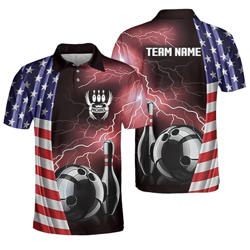 GABITA Personalized Bowling Jerseys for Men, Custom Bowling Shirts, Funny Bowling Shirts Gift for Bowler Team Player - color: A21