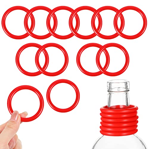 12 Pcs Small Ring Toss Rings for Bottles, 2.1 Inch Plastic Carnival Rings, Wine Toss Hoop, Small Fun Target Toys for Backyard Outdoor Parties