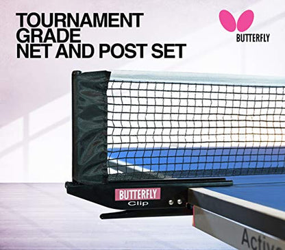 Butterfly Active 19 Home Ping Pong Table - Table Tennis Table for Game Room - 10 Minute Easy Assembly Game Table - Foldable Space Saver Ping Pong Table, Blue, 19mm