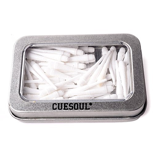 CUESOUL 100 Pieces Soft Tip Points for Soft Tip Darts - color: White