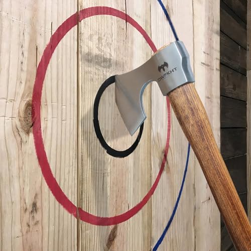 16.5" Throwing Axe, 3 Pack Throwing Axe Set with 1065 High Carbon Steel & Hickory Wood Handle, Perfect for Axe Throwing Games, Competition and Recreation, Ideal Gift for Men (Silver Gray) - color: 3 Pack