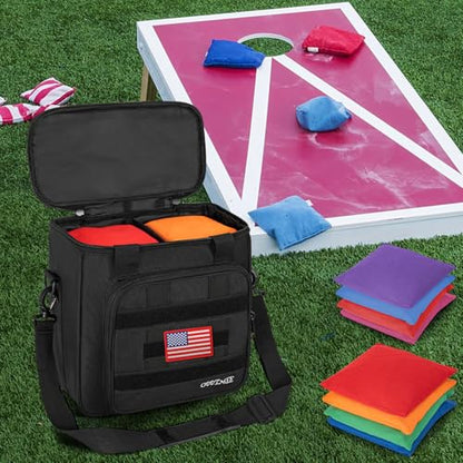 Cornhole Bag Carrying Case Holds Regulation Sized Professional Cornhole Bags - size: Holds 16 cornhole bags
