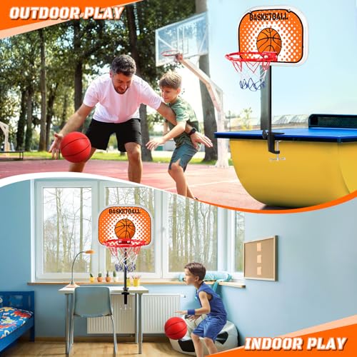 Indoor Basketball Hoop,Mini Tabletop Basketball Hoop Set with Two Balls, Mini Hoops for Desk Table Bed Office Bedroom Basketball Toys for Kids and Adults - style: Clips