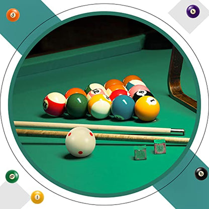 Meooeck 2-1/4'' Pro Cup Cue Ball Standard Billiard Ball Regulation Size Training Pool Ball with 6 Red Dots Replacement Ball, White