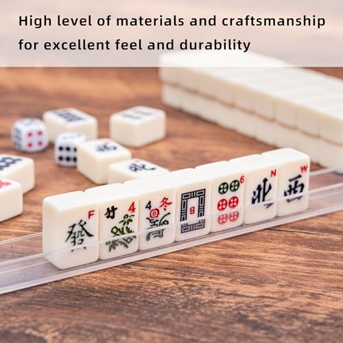 drizzle Numbered Travel Mahjong Mini Set 20mm with Instructions - Portable 146 Tiles for Beginners with 4PCS Racks 2 Pounds Chinese Mah-Jong Game 麻将 - size: Numbered