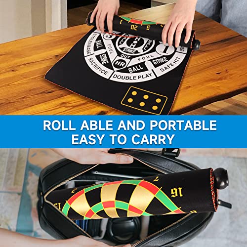GSE Games & Sports Expert Double-Sided Magnetic Dart Board for Indoor/Outdoor. Magnetic Baseball/Dartboard Game Set with 6 Safe Darts