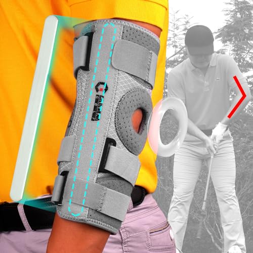 GAIARENA Golf Training Aid Straight Arm Elbow Brace Swing Trainer, Straight Away Swing Trainer Aid to Eliminate Chicken Wing Swing Golf Accessories Practice Equipment Gifts for Men Women Beginner - color: Gray