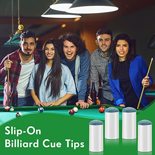 Lewtemi 100 Pcs Billiard Cue Tips Pool Cue Tips Pool Stick Tips Slip on Billiard Cue Tips Replacement - size: 13 mm