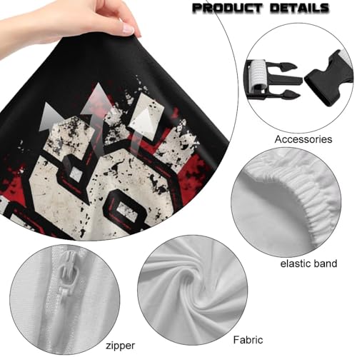American Flag Print 4Pcs Gaming Chair Slip Cover Set United State 250th Anniversary Game Chair Cover with Armrest Covers, Universal Fit, Machine Washable - color: Black and Multi - American Flag