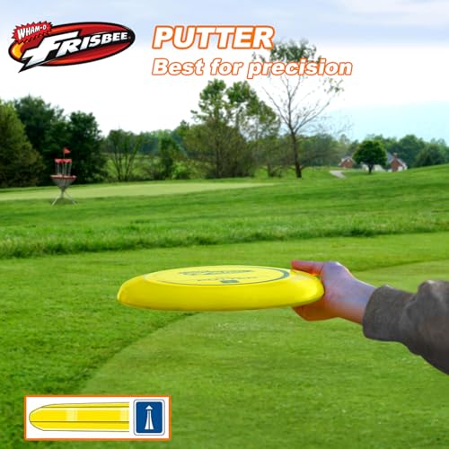 Wham-O Frisbee Disc Golf Set Includes Driver, Mid-Range & Putter, PDGA Approved Golf Disc Toss Game Set 3 Pack Outdoor Disc Game for Recreation Play Backyard Beach Park Tailgates