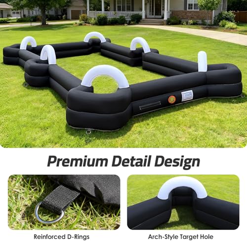 Inflatable Soccer Billiard Ball Inflatable Pool Table Games, Giant Soccer Pool Pitch Billiards, Football Billiard Ball with Blower & Balls for Backyard Outdoor/Commercial Sports Game