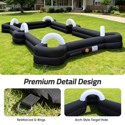 Inflatable Soccer Billiard Ball Inflatable Pool Table Games, Giant Soccer Pool Pitch Billiards, Football Billiard Ball with Blower & Balls for Backyard Outdoor/Commercial Sports Game