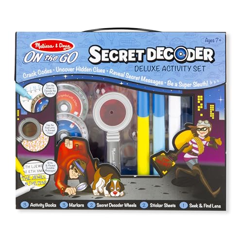 Melissa & Doug On The Go Secret Decoder Deluxe Activity Set and Super Sleuth Toy