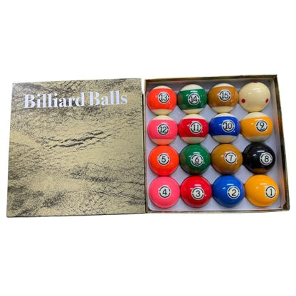 Premium Billiard Balls Set, 2-1/4" Regulation Size Pool Table Balls, Polyester Material American Billiards, One Box Contains 16 Ball